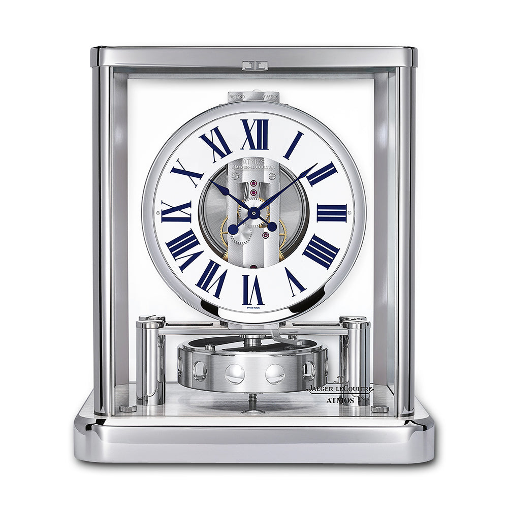 Atmos Classique Rhodium-Plated White Dial Clock