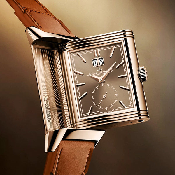 Jaeger-LeCoultre Reverso Tribute Geographic 18ct Pink Gold Mens Strap Watch - Berry's Jewellers