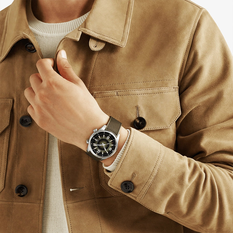 Jaeger-LeCoultre Polaris Date 42mm Green Sunburst Dial Boutique Exclusive Watch - Berry's Jewellers