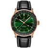 Navitimer GMT 18ct Rose Gold 41mm Green Sunray Dial Automatic Watch