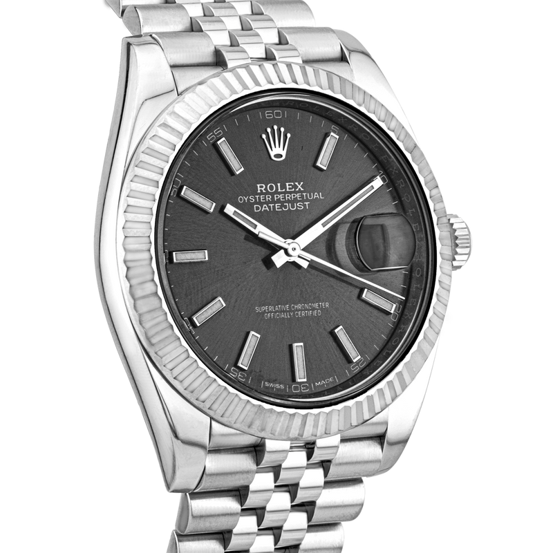 Rolex Datejust 41mm Bright Black Dial Bracelet Watch (2018) 126334