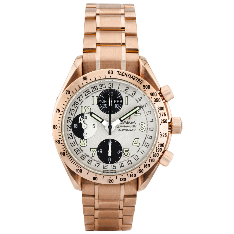 OMEGA Speedmaster 39mm 18ct Rose Gold Bracelet Watch (2005)