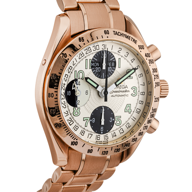 OMEGA Speedmaster 39mm 18ct Rose Gold Bracelet Watch (2005)