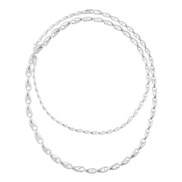 Georg Jensen Reflect Silver Long Necklace - Berry's Jewellers