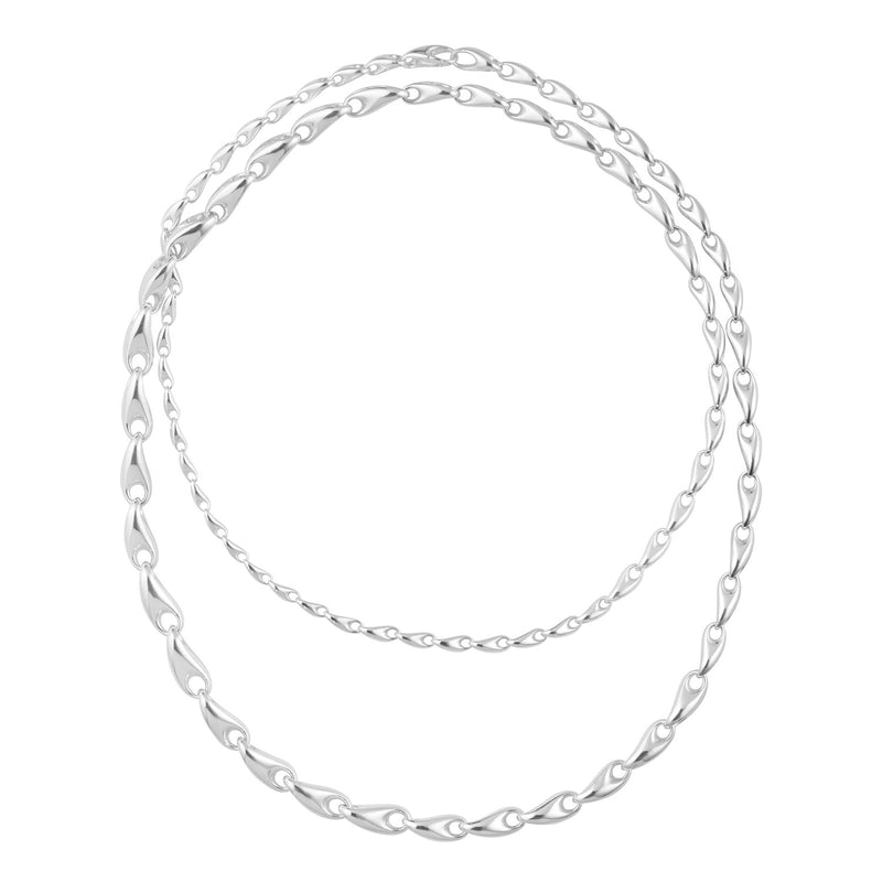 Georg Jensen Reflect Silver Long Necklace - Berry's Jewellers