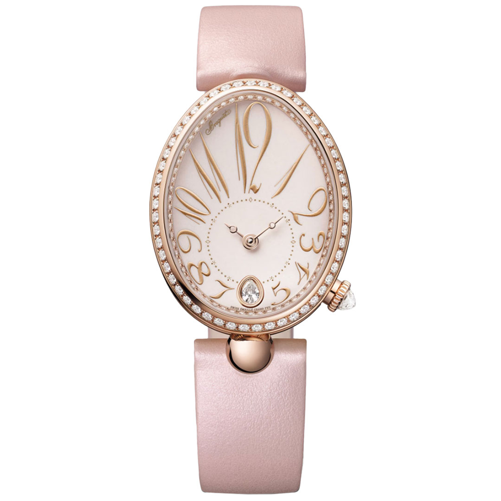 Reine de Naples 8918 18ct Rose Gold Diamond Set Strap Watch