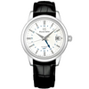Elegance GMT 'Snowdrop' 39mm White Dial Mens Strap Watch