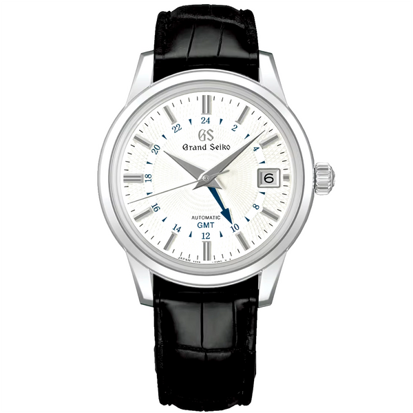 Elegance GMT 'Snowdrop' 39mm White Dial Mens Strap Watch
