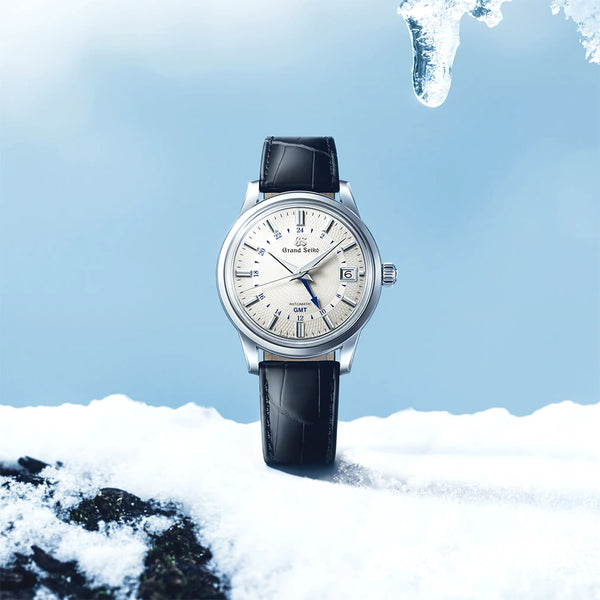Elegance GMT 'Snowdrop' 39mm White Dial Mens Strap Watch