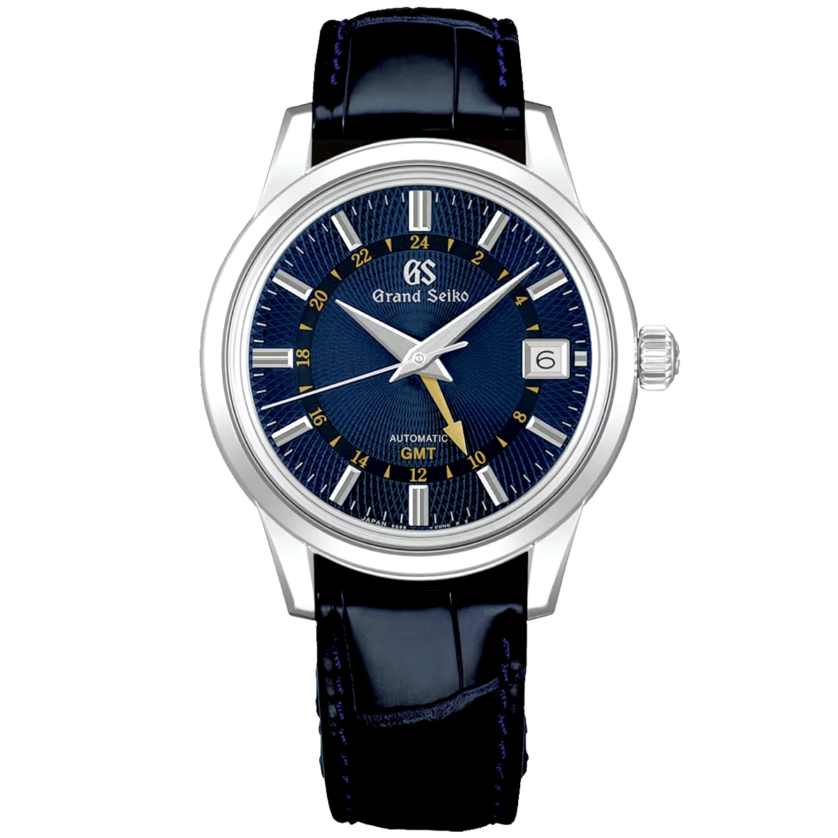 Grand Seiko Elegance GMT 'Moondrop' 39mm Blue Dial Mens Strap Watch - Berry's Jewellers