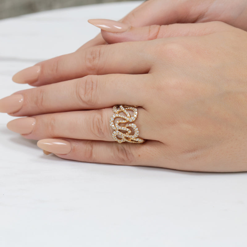 Berry's 18ct Rose Gold Pave Set Diamond Ring - Berry's Jewellers