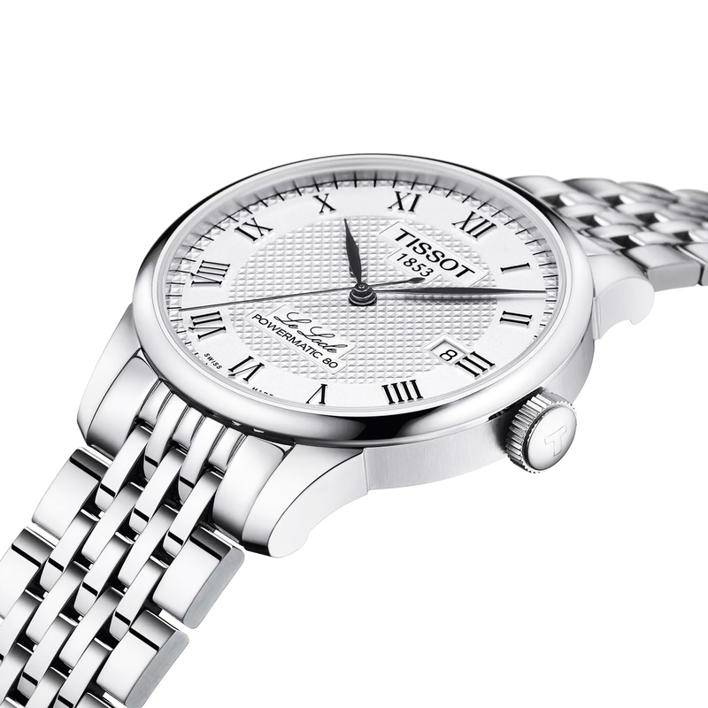 Tissot Le Locle 39mm Silver Dial Steel Bracelet Automatic Watch - Berry's Jewellers