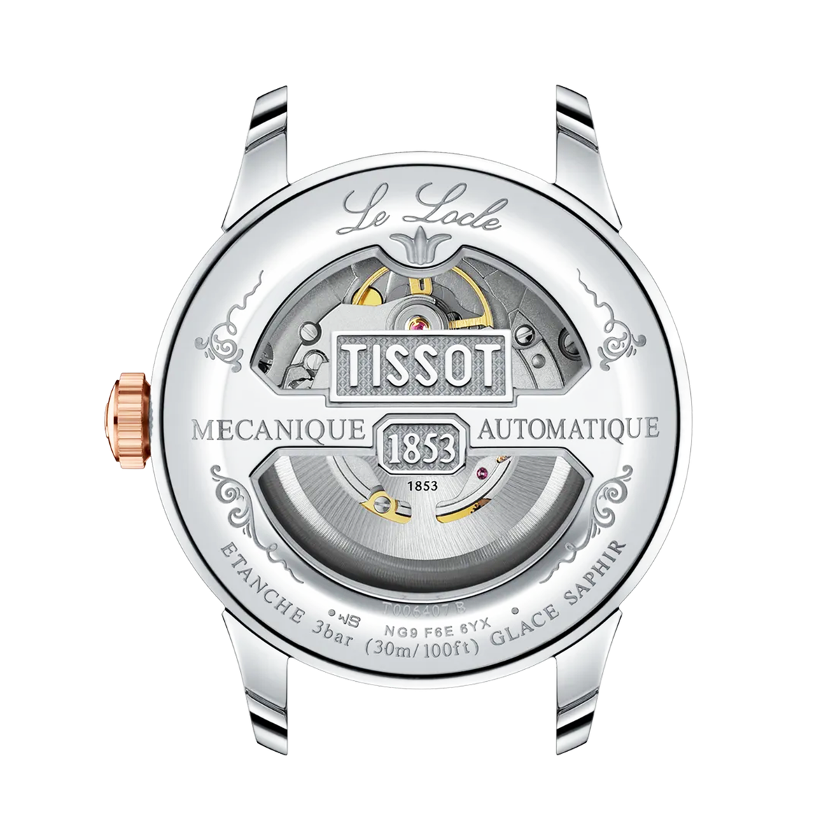 Tissot Le Locle 39.3mm Silver Dial Two-Tone Bracelet Mens Automatic Watch - Berry's Jewellers