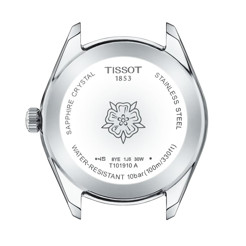 Tissot PRC 100 Sport Chic 36mm Blue Dial Steel Bracelet Watch - Berry's Jewellers