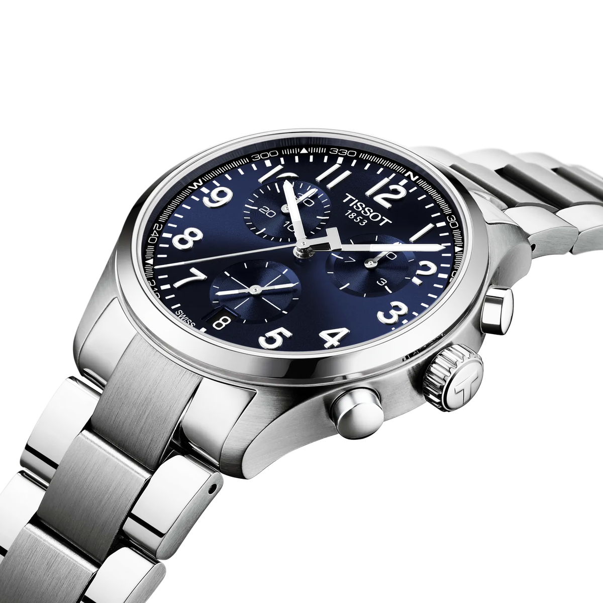 Tissot Chrono L 42mm Blue Dial Steel Bracelet Mens Watch - Berry's Jewellers