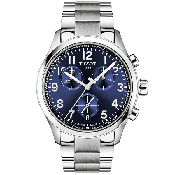 Tissot Chrono L 42mm Blue Dial Steel Bracelet Mens Watch - Berry's Jewellers