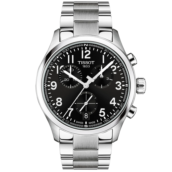 Tissot Chrono L 42mm Black Dial Steel Bracelet Mens Watch - Berry's Jewellers