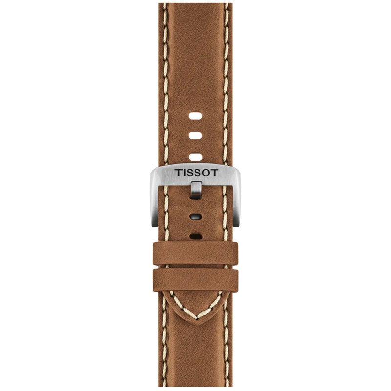 Tissot Chrono L 42mm Black Dial Beige Strap Mens Watch - Berry's Jewellers