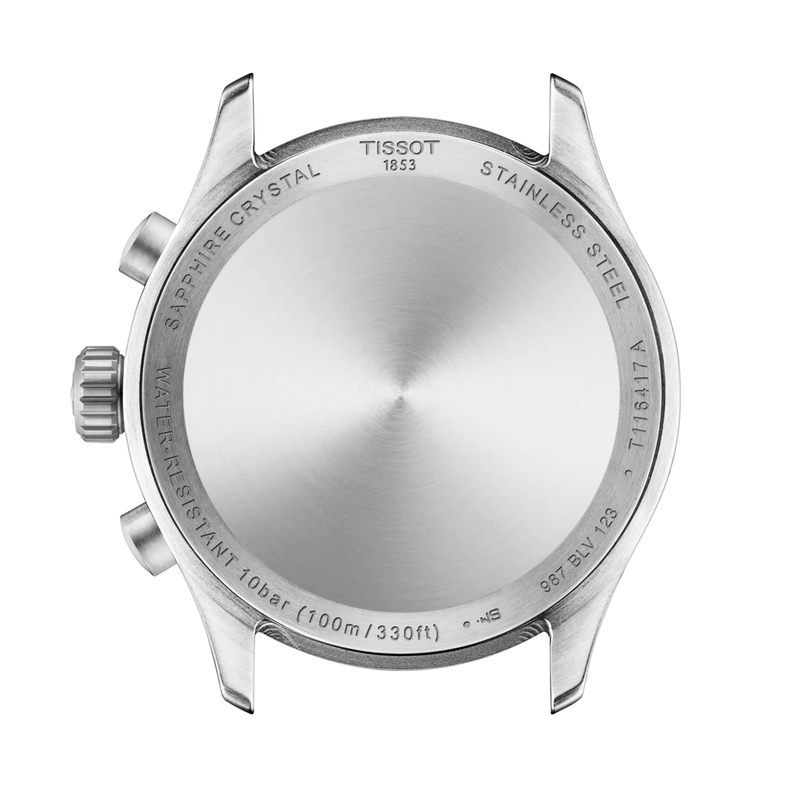 Chrono L 42mm Black Dial Brown Strap Watch