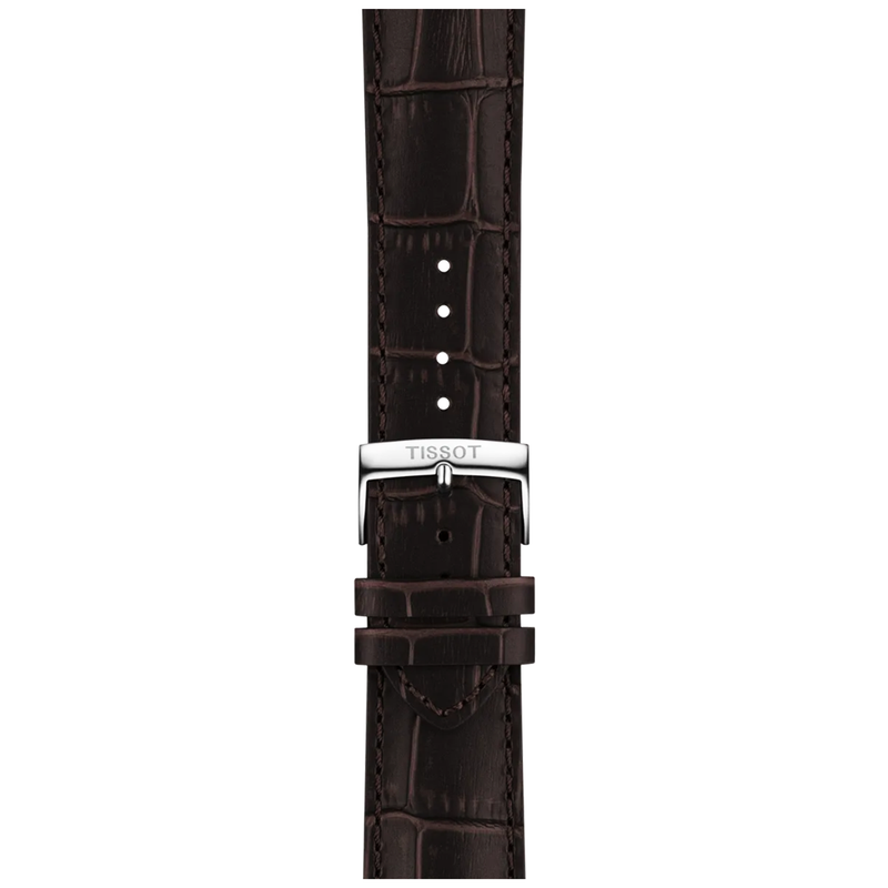 Tissot Chrono L 42mm Green Dial Brown Strap Mens Watch - Berry's Jewellers