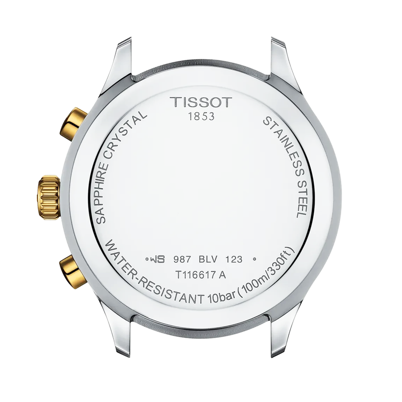 Tissot Chrono XL 45mm Blue Dial Two-Tone Bracelet Mens Quartz Watch - Berry's Jewellers