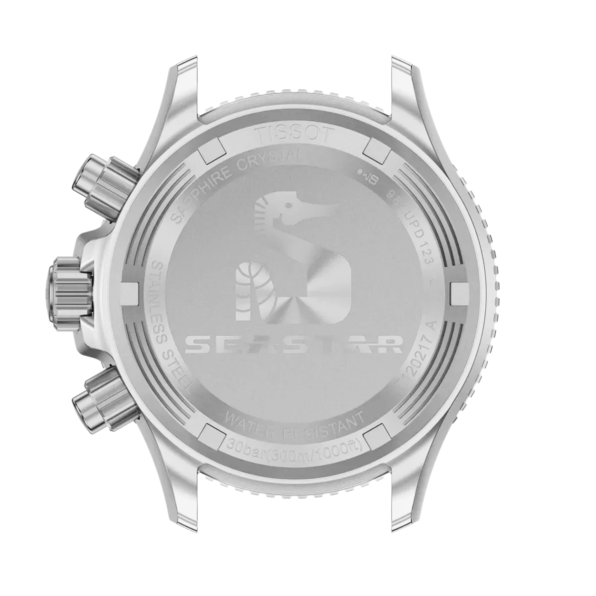 Seastar 1000 38mm Grey Gradient Dial White Bezel Chronograph Watch