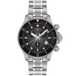 Tissot Seastar 38mm Steel Grey/Black PVD Quartz Strap Watch - Berry's Jewellers