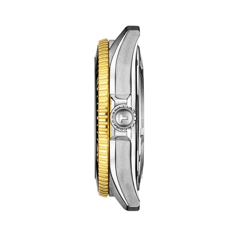 Tissot Seastar 1000 40mm Grey-Black Gradient Dial Two-Tone Bracelet Mens Automatic Watch - Berry's Jewellers