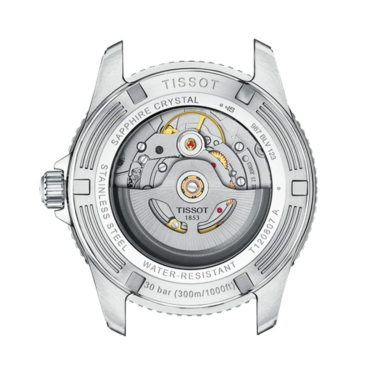 Tissot Seastar 1000 40mm Grey-Black Gradient Dial Two-Tone Bracelet Mens Automatic Watch - Berry's Jewellers