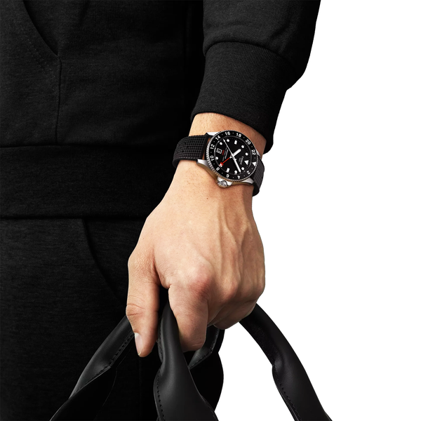 Tissot Tissot Seastar 1000 GMT 40mm Black Dial Rubber Strap Watch - Berry's Jewellers