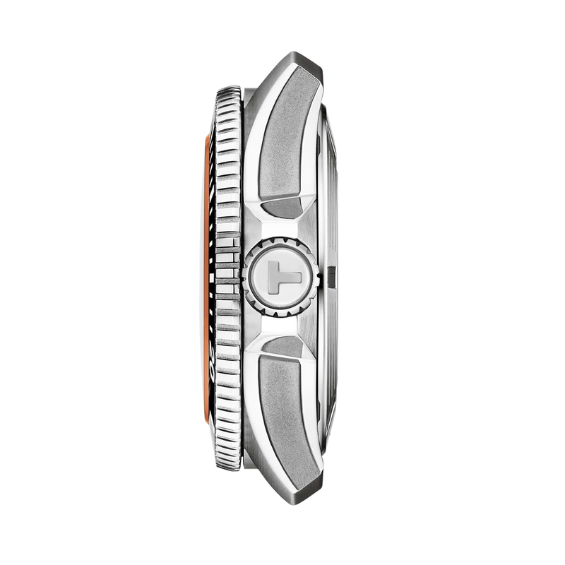 Seastar 2000 44mm Orange Dial Automatic Strap Watch