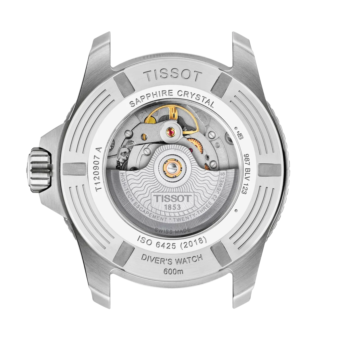 Seastar 2000 44mm Orange Dial Automatic Strap Watch