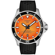 Seastar 2000 44mm Orange Dial Automatic Strap Watch