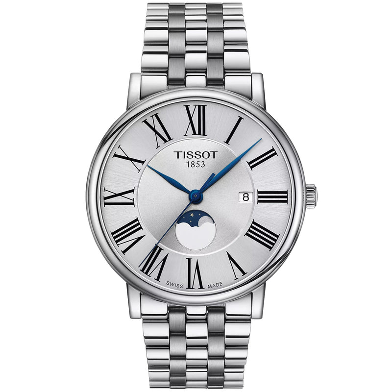 Carson Premium 40mm Silver Dial Bracelet Watch