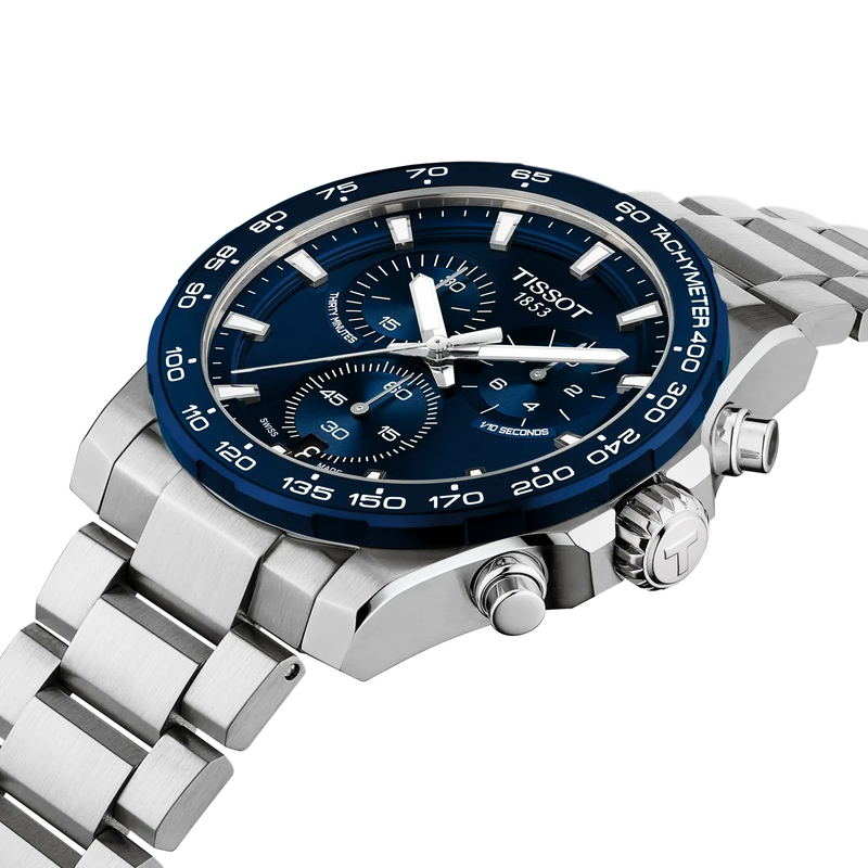 Supersport Chrono 42mm Blue Dial Steel Bracelet Watch