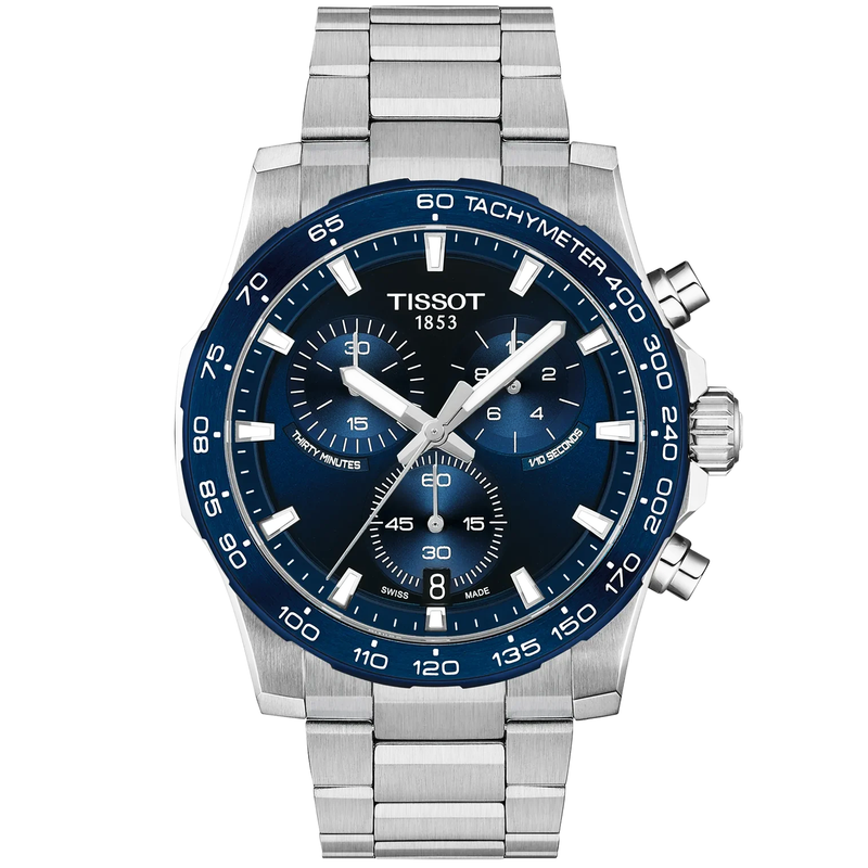 Supersport Chrono 42mm Blue Dial Steel Bracelet Watch