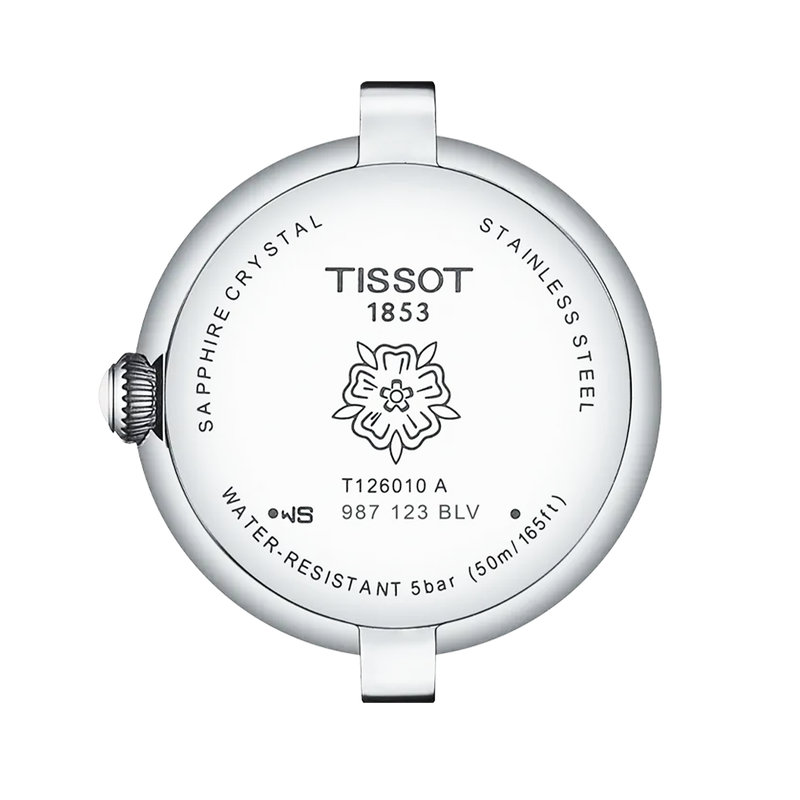 Tissot Bellissima 26mm White Dial Black Strap Ladies Watch - Berry's Jewellers