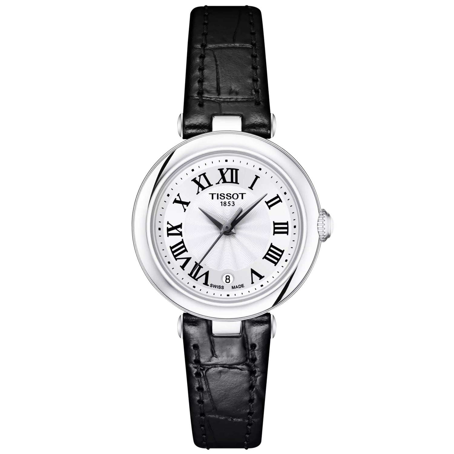 Tissot Bellissima 26mm White Dial Black Strap Ladies Watch - Berry's Jewellers