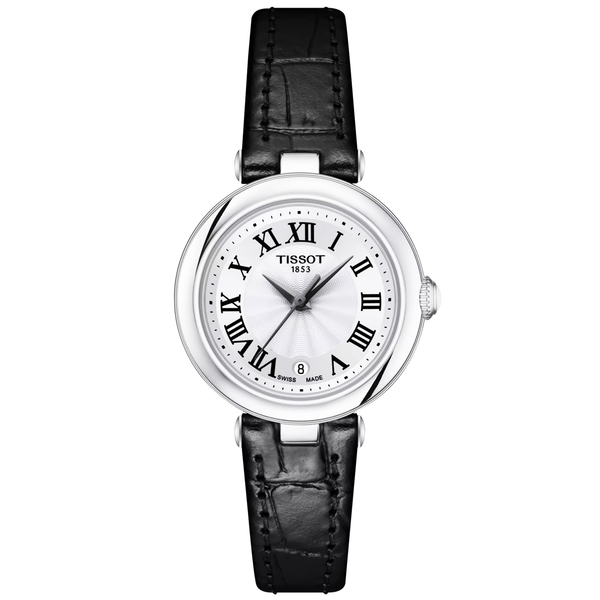 Tissot Bellissima 26mm White Dial Black Strap Ladies Watch - Berry's Jewellers