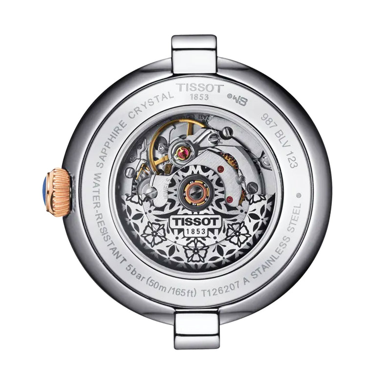 Tissot Bellissima 29mm White Dial Two-Tone Bracelet Ladies Automatic Watch - Berry's Jewellers