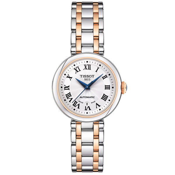 Tissot Bellissima 29mm White Dial Two-Tone Bracelet Ladies Automatic Watch - Berry's Jewellers