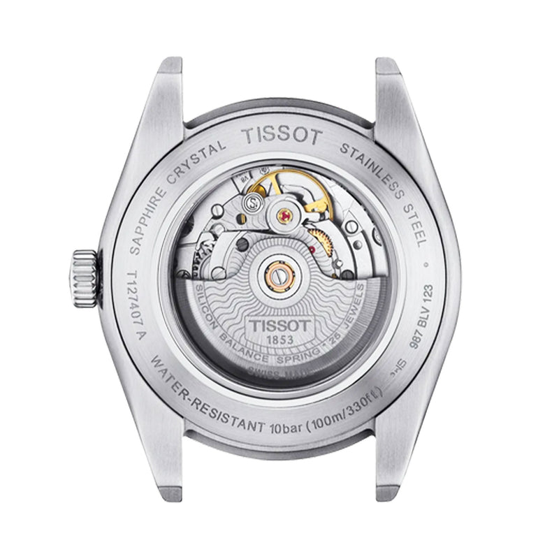 Tissot Gentleman 40mm Black Dial Steel Bracelet Automatic Mens Watch - Berry's Jewellers