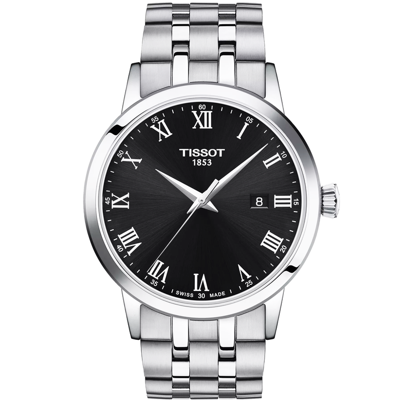 Tissot Classic Dream 42mm Black Dial Steel Bracelet Mens Watch - Berry's Jewellers