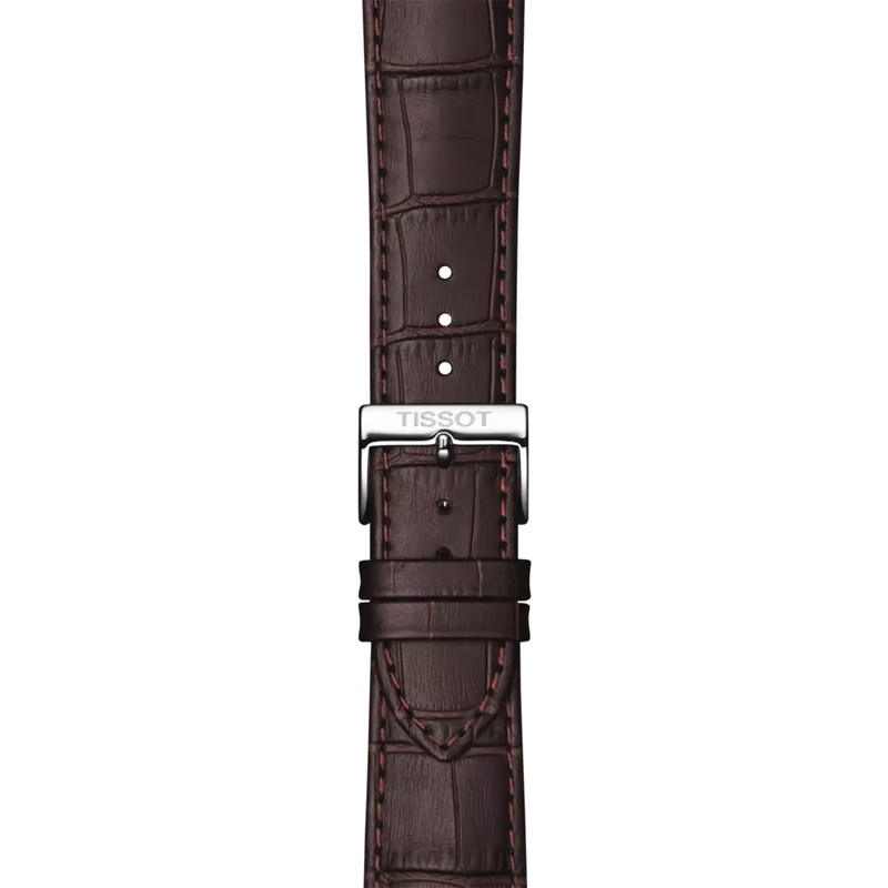 Classic Dream 42mm White Dial Brown Strap Mens Watch