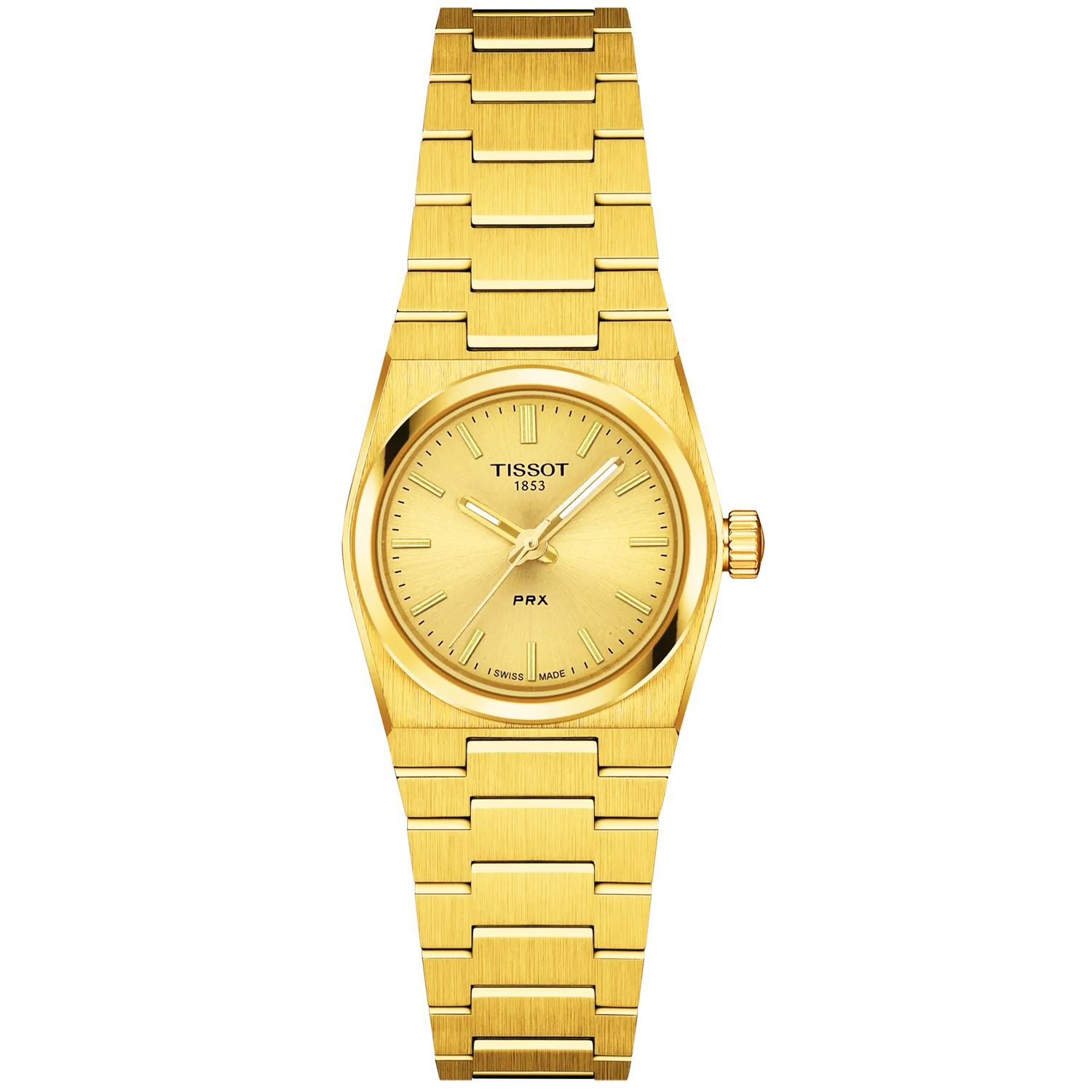 Tissot PRX 25mm Champagne Dial Gold PVD Bracelet Ladies Watch - Berry's Jewellers