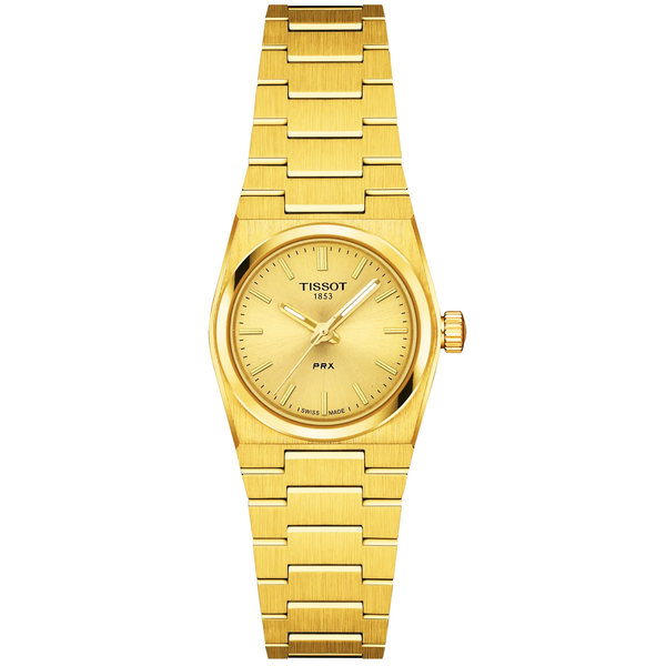 Tissot PRX 25mm Champagne Dial Gold PVD Bracelet Ladies Watch - Berry's Jewellers