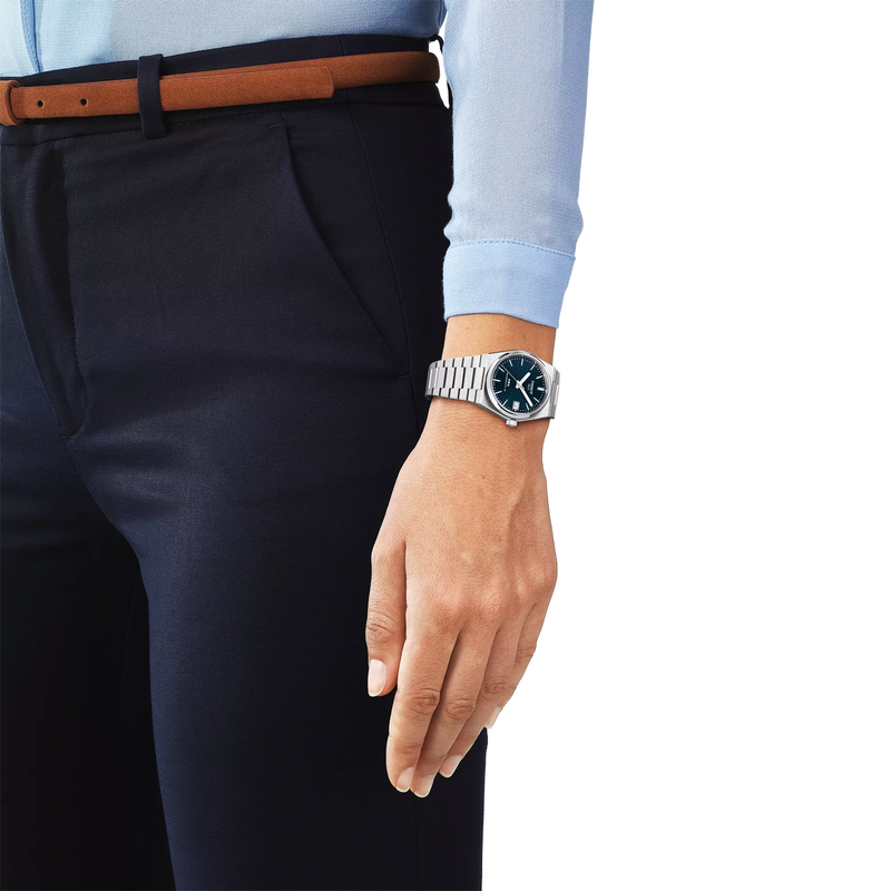 Tissot PRX 35mm Dark Blue Dial Steel Bracelet Automatic Watch - Berry's Jewellers
