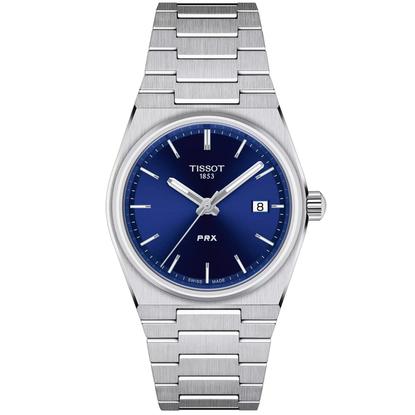 Tissot PRX 35mm Blue Dial Steel Bracelet Watch - Berry's Jewellers