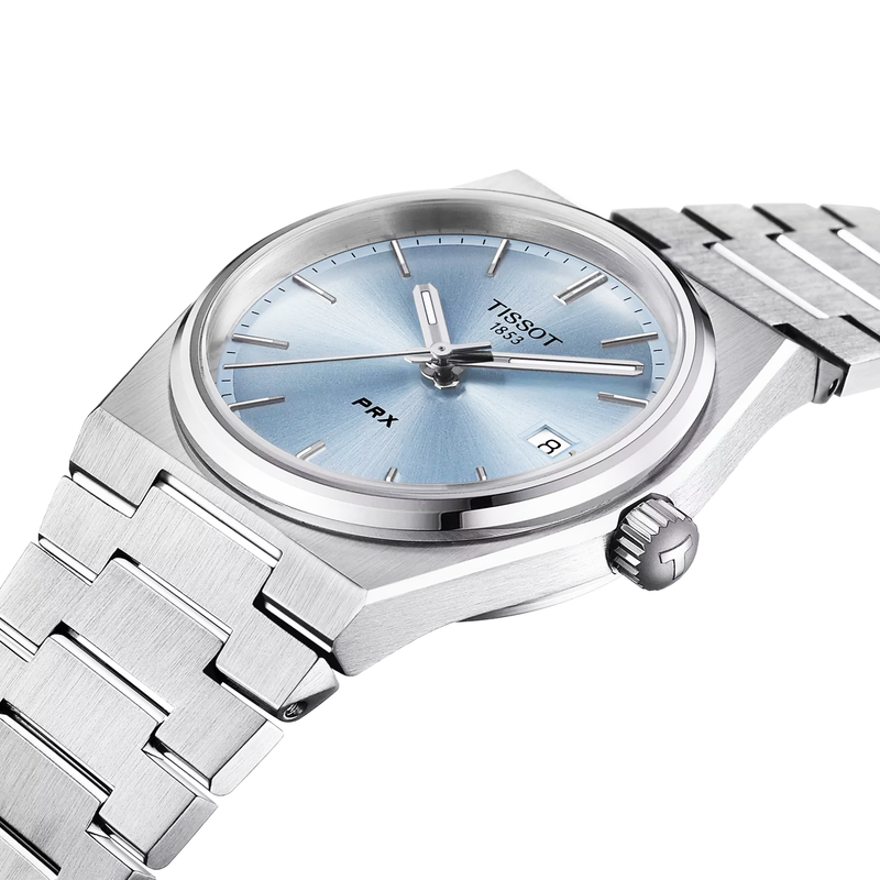 Tissot PRX 35mm Light Blue Dial Steel Bracelet Watch - Berry's Jewellers