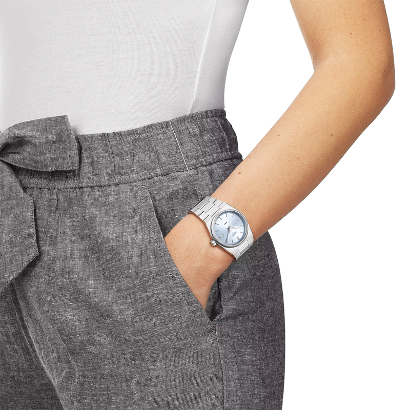 Tissot PRX 35mm Light Blue Dial Steel Bracelet Watch - Berry's Jewellers